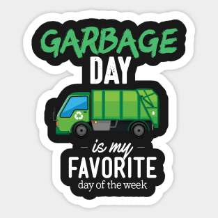 Garbage Day Truck Sticker